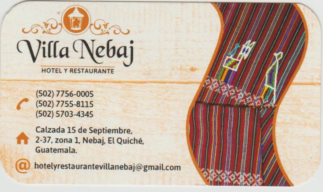 Hotel Y Restaurante Villa Nebaj Zewnętrze zdjęcie